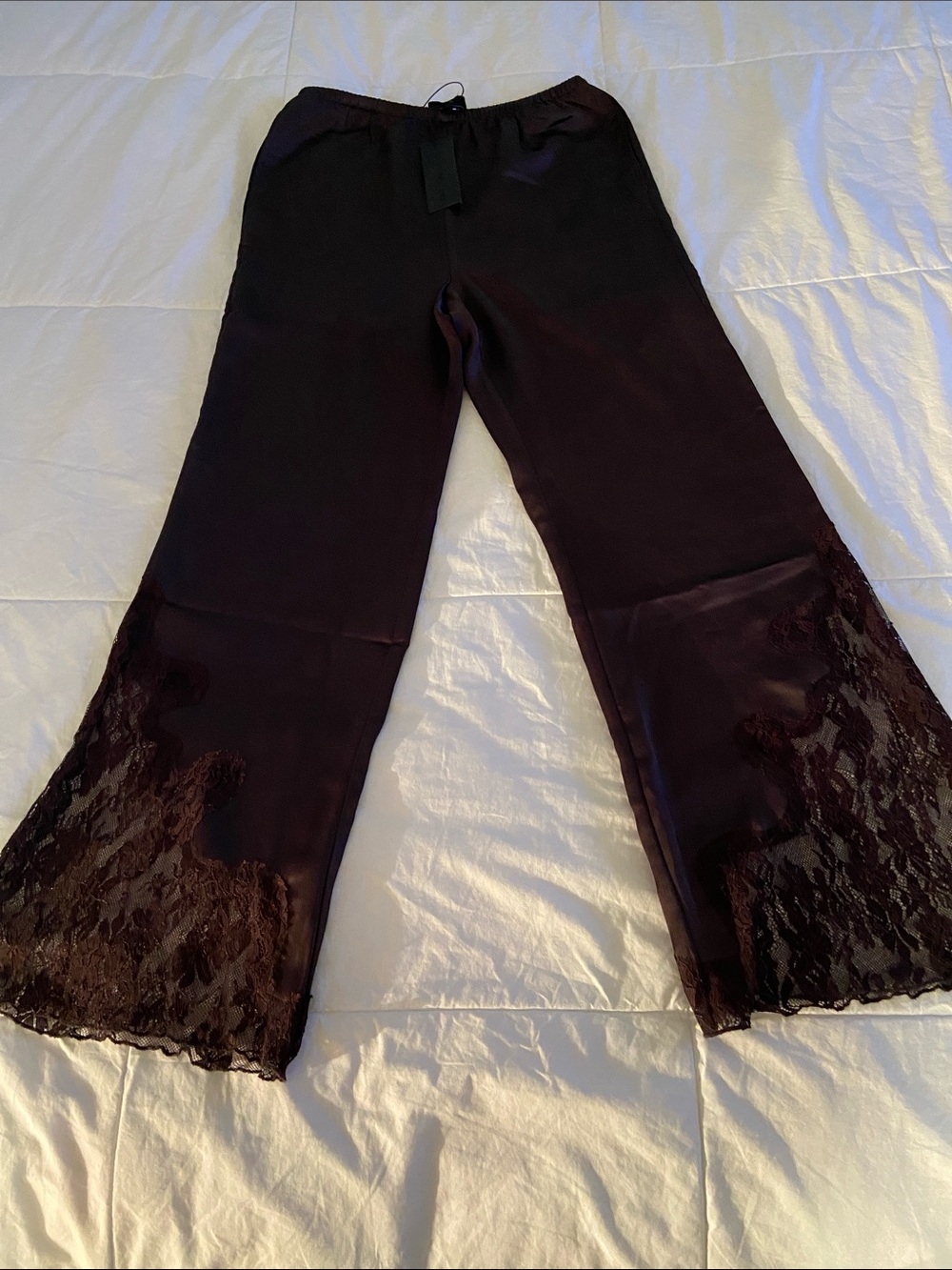 🤎Lace-Hem Wide Leg Pants🤎